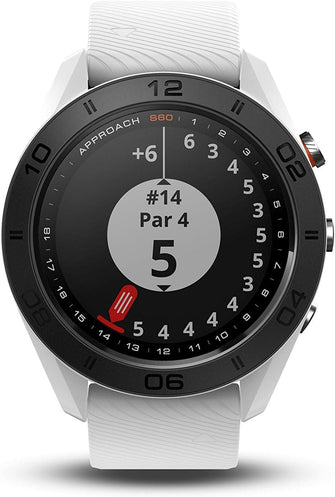 Buy Garmin,Garmin Approach S60, Premium GPS Golf Watch with Touchscreen Display and Full Color CourseView Mapping, White w/Silicone Band - Gadcet.com | UK | London | Scotland | Wales| Ireland | Near Me | Cheap | Pay In 3 | smartwatch