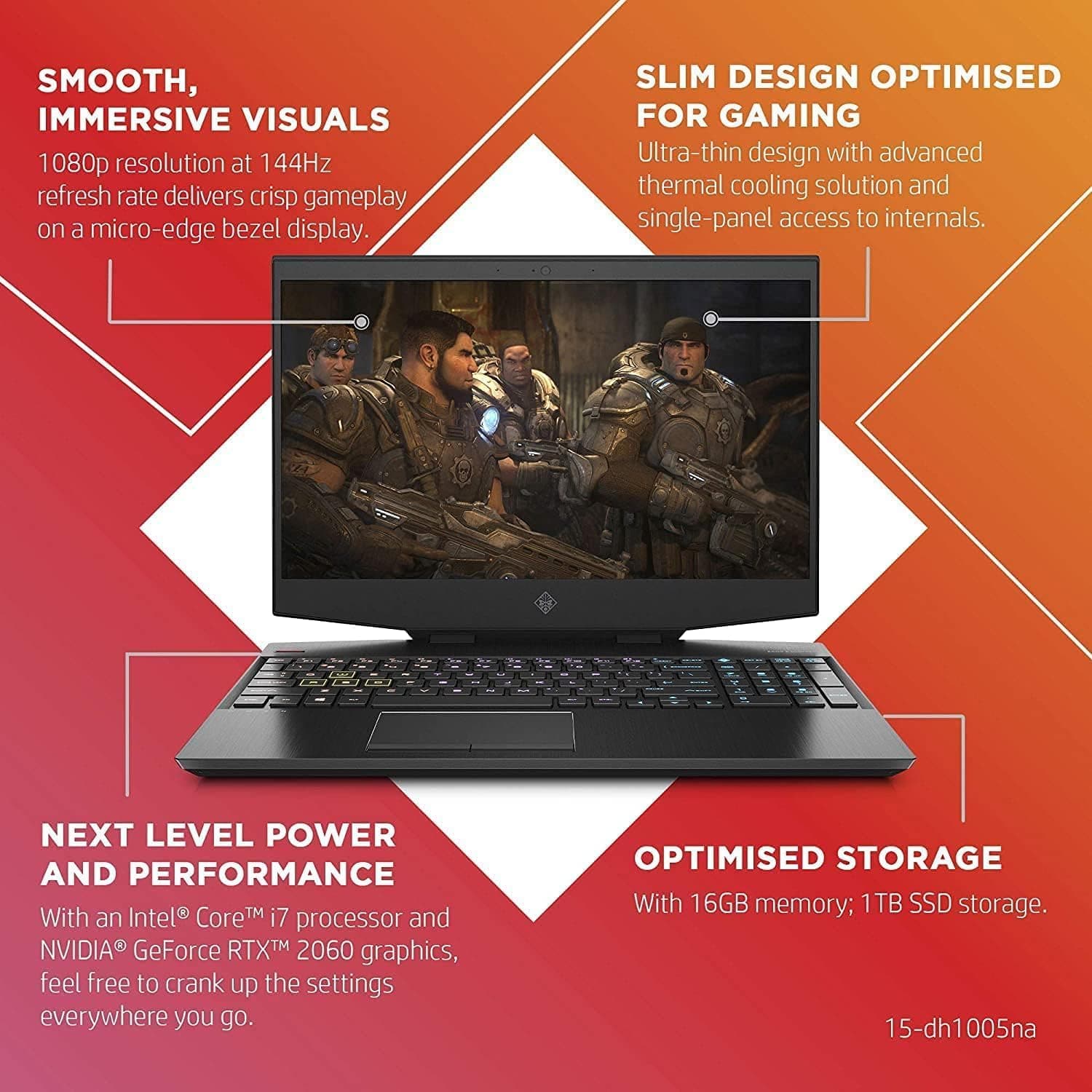 Buy HP,HP OMEN 15-dh1005na, Intel i7-10750H, 16GB RAM, 1TB SSD, RTX 2060 6GB, 15" - Shadow Black - Gadcet UK | UK | London | Scotland | Wales| Near Me | Cheap | Pay In 3 | Laptops