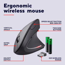 Buy Trust Gaming,Trust Verto Wireless Ergonomic Mouse - Vertical, 800-1600 DPI, USB Receiver - Black - Gadcet UK | UK | London | Scotland | Wales| Near Me | Cheap | Pay In 3 | Keyboard & Mouse