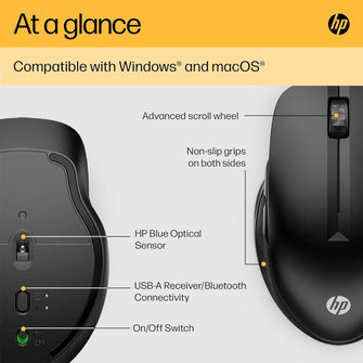 Buy HP,HP 430 wireless mouse | 2.4 GHz wireless connection & Bluetooth 5.2 | USB dongle | 4,000 dpi | 4 buttons | for up to 2 devices | black | incl. 1 x AA Battery - Gadcet UK | UK | London | Scotland | Wales| Near Me | Cheap | Pay In 3 | Mouse