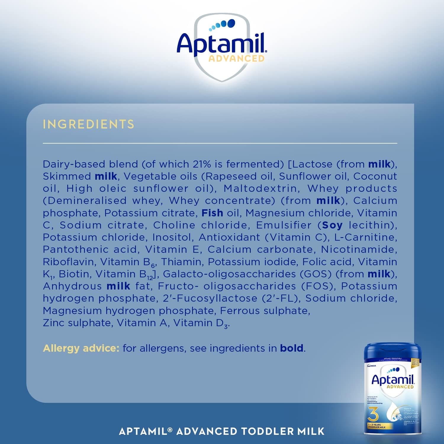 Buy APTAMIL,Aptamil Advanced 3 Toddler Baby Milk Powder Formula, from 1 Year, 800g (Pack of 2) - Gadcet UK | UK | London | Scotland | Wales| Ireland | Near Me | Cheap | Pay In 3 | Health Care