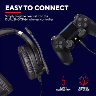 Buy Trust,Trust Gaming GXT 488 Forze [Officially Licensed for PlayStation] Gaming Headset for PS4 with Flexible Microphone and Inline Remote Control, Over Ear Gaming Headphones - Black - Gadcet UK | UK | London | Scotland | Wales| Near Me | Cheap | Pay In 3 | Headphones & Headsets