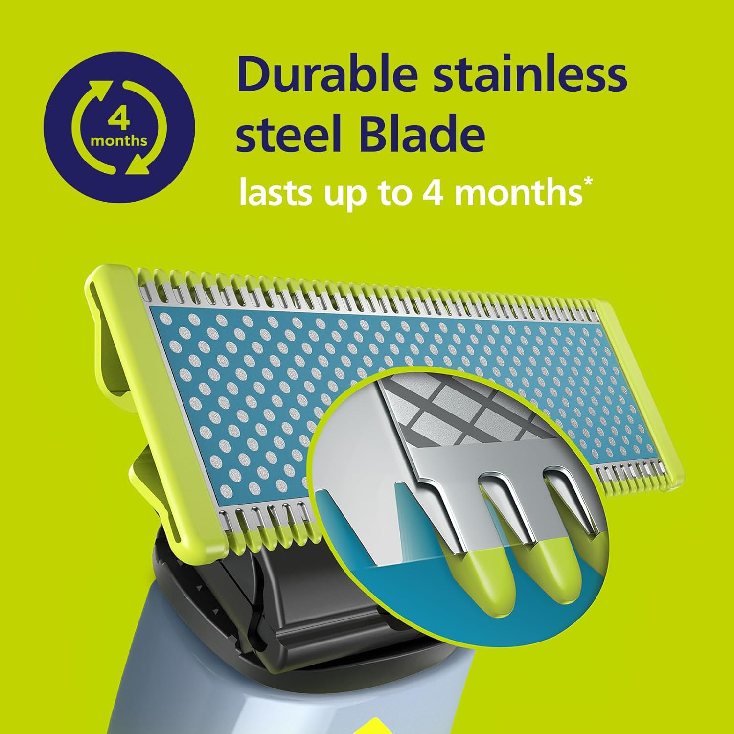 Buy Philips,Philips OneBlade Anti-Friction Replacement Blade – For OneBlade Hybrid Shaver & Trimmer, Trim, Edge, Shave, Stainless Steel, 1x Pack (4-Month Supply), Model QP215/50 - Gadcet UK | UK | London | Scotland | Wales| Near Me | Cheap | Pay In 3 | Shaver & Trimmer