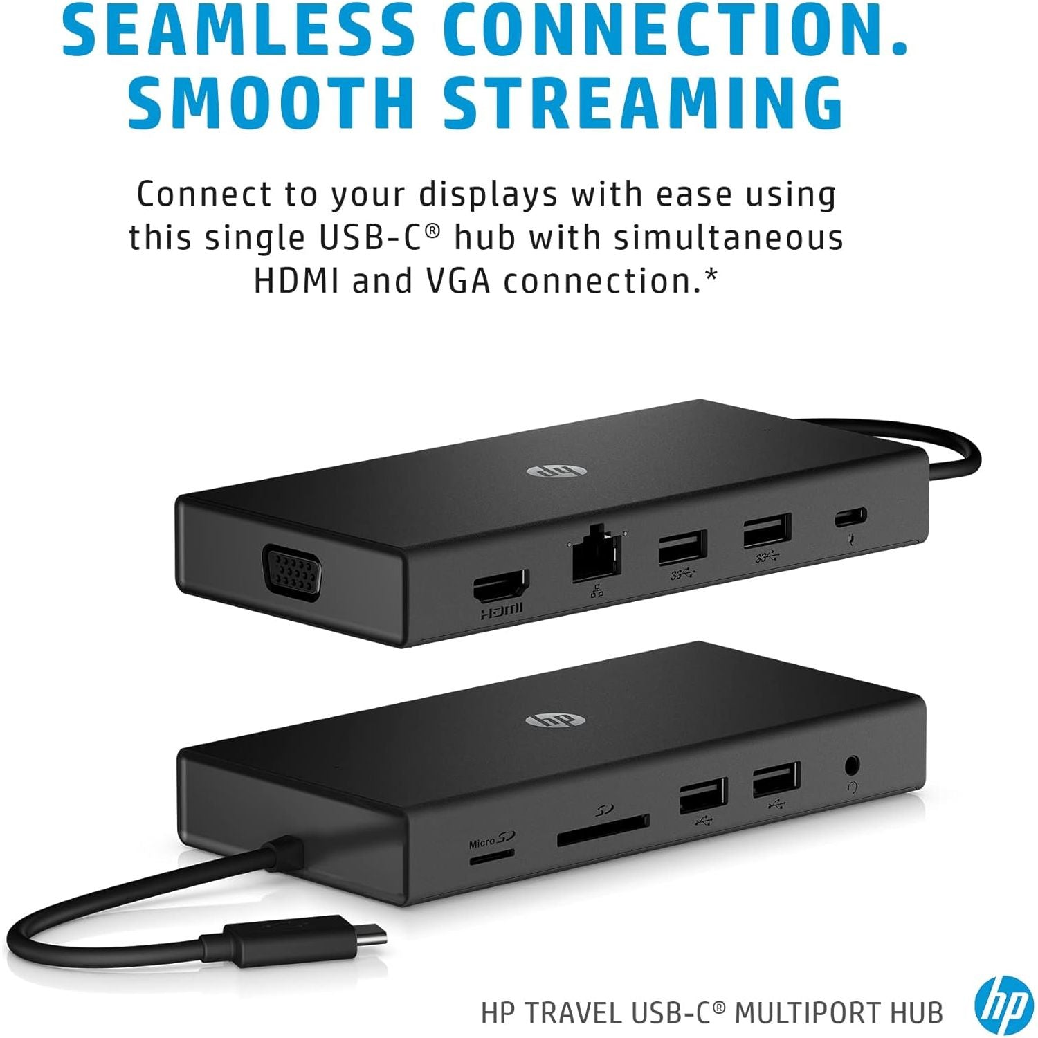 Buy HP,HP Travel USB-C Multiport Hub – Pass-Through Charging, 1Gbps Ethernet, HDMI & VGA, USB & SD Ports, Black - Gadcet UK | UK | London | Scotland | Wales| Near Me | Cheap | Pay In 3 | Laptop Docking Stations