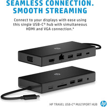 Buy HP,HP Travel USB-C Multiport Hub – Pass-Through Charging, 1Gbps Ethernet, HDMI & VGA, USB & SD Ports, Black - Gadcet UK | UK | London | Scotland | Wales| Near Me | Cheap | Pay In 3 | Laptop Docking Stations