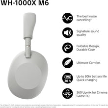 Buy Sony,Sony WH-1000XM6 Wireless Noise Cancelling Headphones – Over-Ear, Hi-Res Audio, 30H Battery, Silver - Gadcet UK | UK | London | Scotland | Wales| Near Me | Cheap | Pay In 3 | Over-Ear Headphones