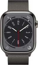 Apple Watch Series 8 (GPS + Cellular 45mm) Smart watch - Graphite Stainless Steel Case with Graphite Milanese Loop