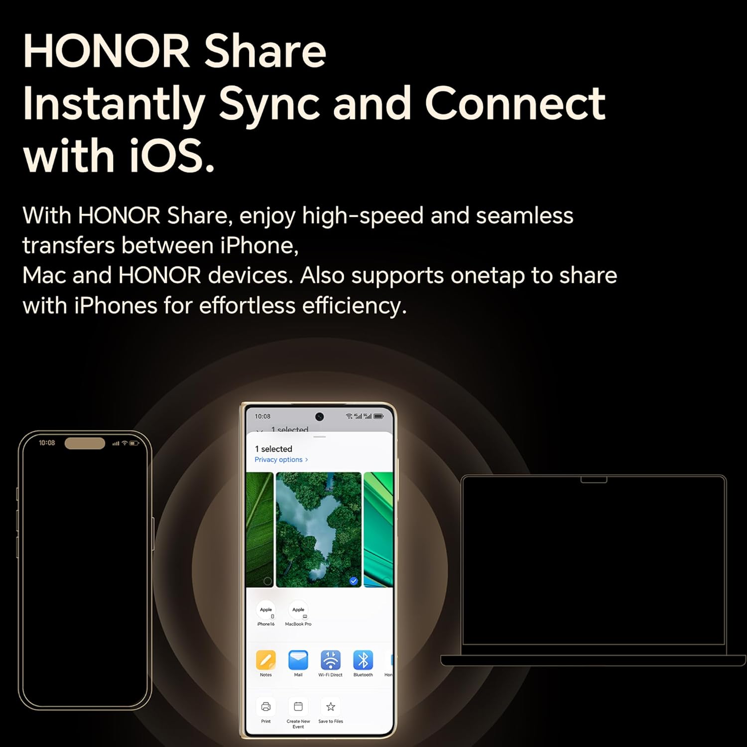 HONOR Magic V5 5G MBH-N49 512GB 16GB RAM Dawn Gold SIM-Free Unlocked Folding Mobile Phone
