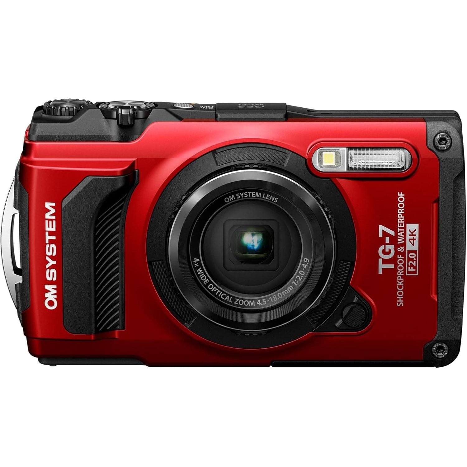 Buy OM SYSTEM,OM SYSTEM Tough TG-7 Red Digital Camera, 12MP, Waterproof, Shockproof, Underwater and Macro Shooting Modes, high speed image sensor, 4K Video, 4x-wide-angle zoom (successor Olympus TG-6) - Gadcet UK | UK | London | Scotland | Wales| Near Me | Cheap | Pay In 3 | Cameras