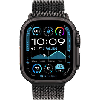 Apple Watch Ultra 2 (49mm) GPS + Cellular – Natural Titanium Case with Blue Trail Loop (S/M), Rugged Fitness Smartwatch