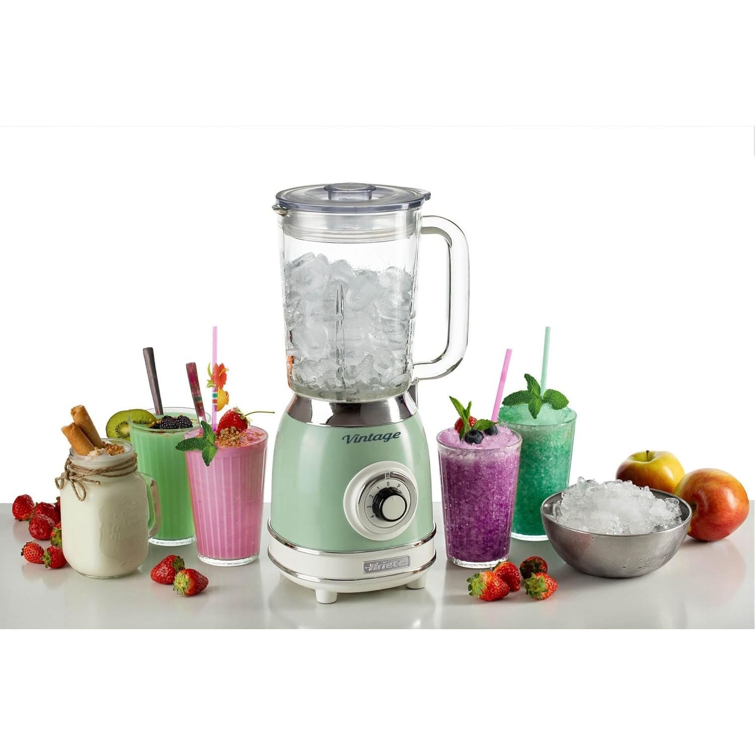 Buy Ariete,Ariete Vintage 58304 Glass Jug Blender – 1000W, 1.5L Capacity, Green - Gadcet UK | UK | London | Scotland | Wales| Near Me | Cheap | Pay In 3 | Food Mixers & Blenders