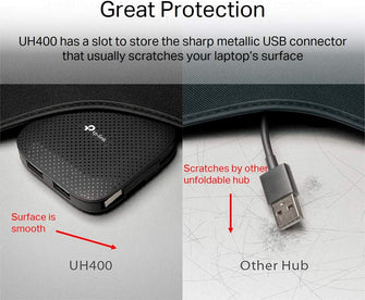 TP-Link UH400 USB 3.0 4-Port Portable Data Hub – Compact & High-Speed Connectivity