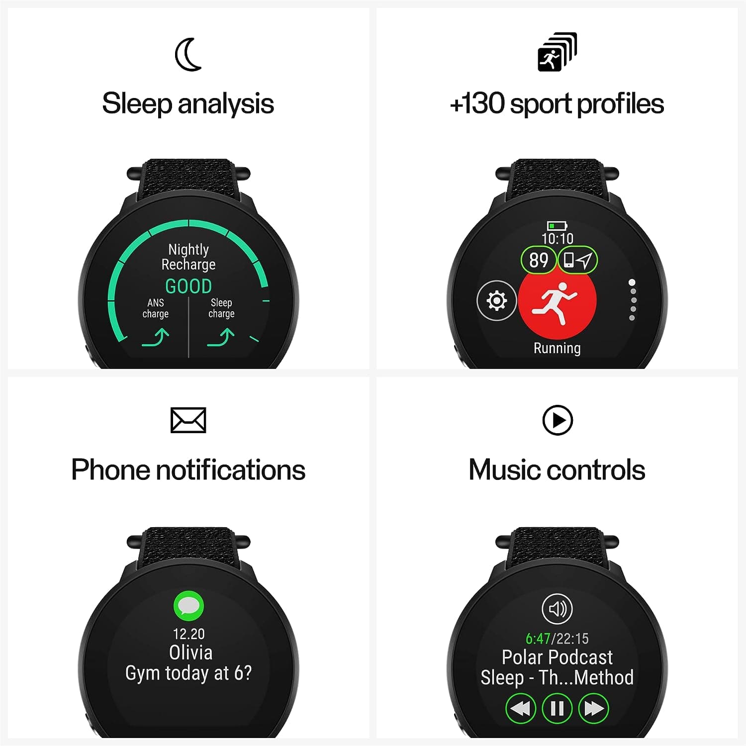 Buy Polar,Polar Unite - Fitness Watch - 130 Sports Profiles - Black - Gadcet UK | UK | London | Scotland | Wales| Ireland | Near Me | Cheap | Pay In 3 | Watches