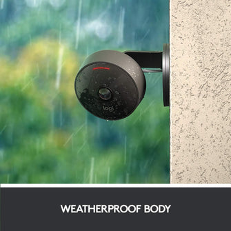 Buy Logitech,Logitech 961-000490 Circle View Weatherproof Wired Home Security Camera TrueView Video, 180° Wide Angle, 1080p HD, Night Vision, 2-Way Audio, Encrypted and Apple HomeKit Secure Video - Black - Gadcet UK | UK | London | Scotland | Wales| Near Me | Cheap | Pay In 3 | Surveillance Cameras