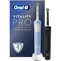 Buy Oral-B,Oral-B Vitality Pro 2x Electric Toothbrushes For Adults, Mothers Day Gifts For Her / Him, 2 Toothbrush Heads, 3 Brushing Modes Including Sensitive Plus, 2 Pin UK Plug, Black & Blue - Gadcet UK | UK | London | Scotland | Wales| Near Me | Cheap | Pay In 3 | Toothbrush Accessories
