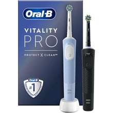 Buy Oral-B,Oral-B Vitality Pro 2x Electric Toothbrushes For Adults, Mothers Day Gifts For Her / Him, 2 Toothbrush Heads, 3 Brushing Modes Including Sensitive Plus, 2 Pin UK Plug, Black & Blue - Gadcet UK | UK | London | Scotland | Wales| Near Me | Cheap | Pay In 3 | Toothbrush Accessories