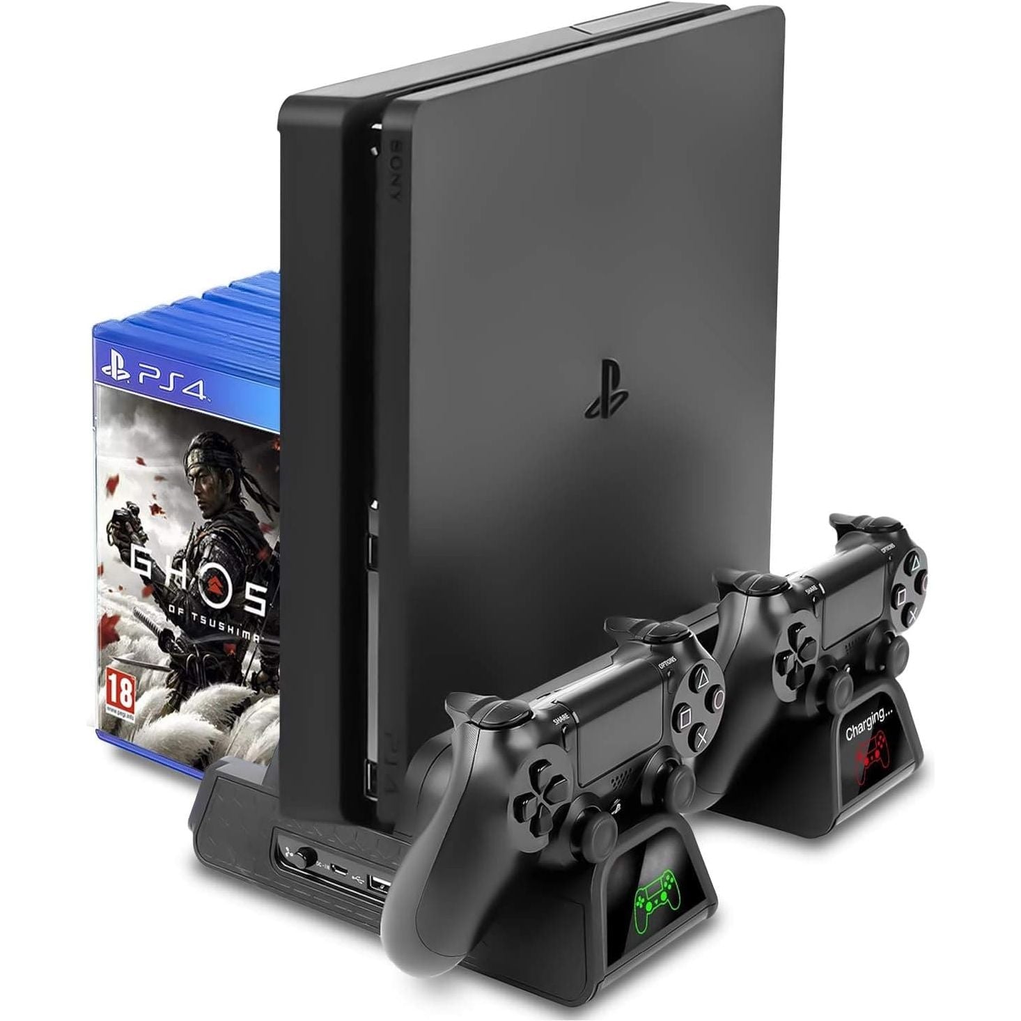 Buy ADZ,ADZ All-in-One PS4 Stand with Cooling Fan, Dual Controller Charger & 12-Game Rack - Compatible with PS4, PS4 Slim & Pro - Gadcet UK | UK | London | Scotland | Wales| Ireland | Near Me | Cheap | Pay In 3 | Video Game Console Accessories