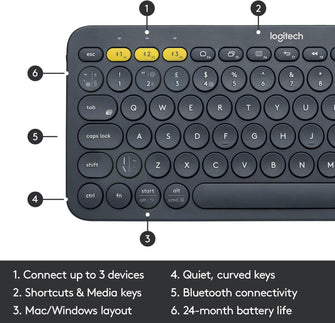Buy Logitech,Logitech K380 Wireless Keyboard, QWERTY UK Layout - Black - Gadcet UK | UK | London | Scotland | Wales| Near Me | Cheap | Pay In 3 | Keyboards