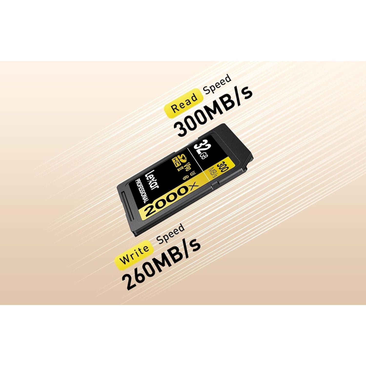 Buy Lexar,Lexar Professional 2000x SD Card 32GB, SDXC UHS-II Memory Card, Up to 300MB/s Read, for DSLR, Cinema-Quality Video Cameras (LSD2000032G-BNNAG) - Gadcet UK | UK | London | Scotland | Wales| Near Me | Cheap | Pay In 3 | Flash Memory Cards