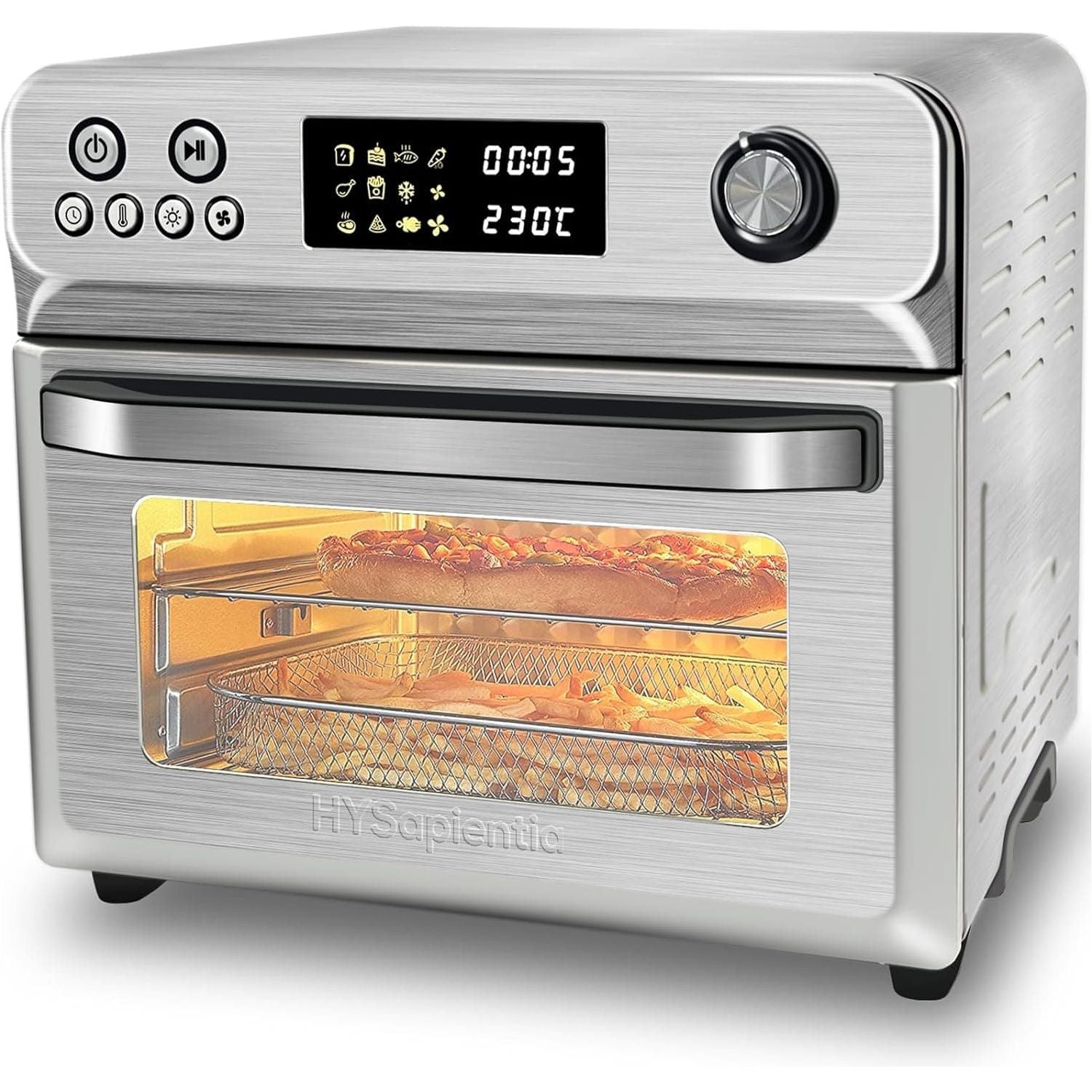 Buy HYSapientia,HYSapientia 24L Air Fryer Oven With Rotisserie Large XXL Digital Knob 1800W 10 in 1 airfryer Countertop Convection Mini Oven electric and grill, Double-layered Glass Door - Gadcet UK | UK | London | Scotland | Wales| Near Me | Cheap | Pay In 3 | AIR FRYER / GRILL