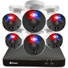 Buy Swann,Swann Master-Series 4K HD 8-Channel NVR Security System with 2TB HDD, 6 PoE Indoor/Outdoor Wired CCTV Cameras, Color Night Vision, Heat & Motion Detection, Spotlights, Flashing Lights - 879906 - Gadcet UK | UK | London | Scotland | Wales| Near Me | Cheap | Pay In 3 | Security Monitors & Recorders