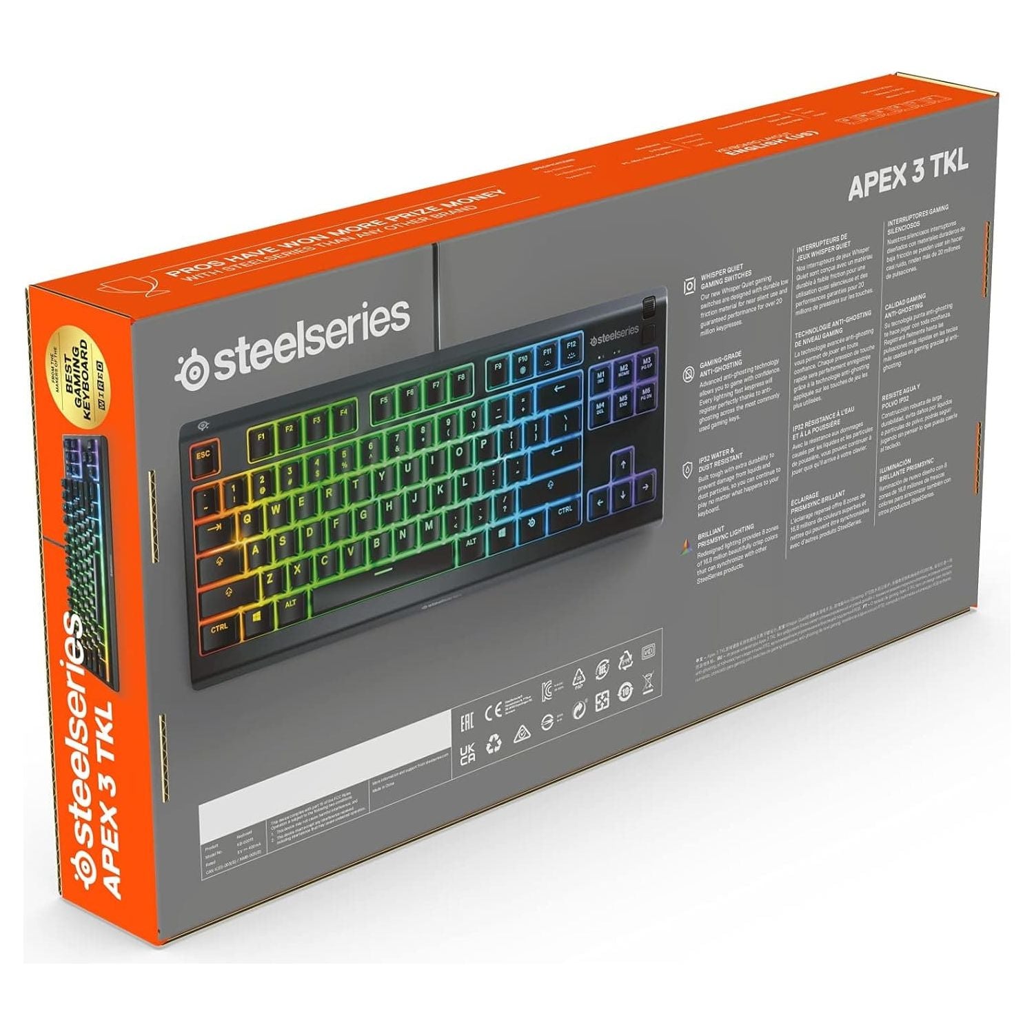 Buy SteelSeries,SteelSeries Apex 3 TKL Wired Gaming Keyboard - Black - Gadcet UK | UK | London | Scotland | Wales| Ireland | Near Me | Cheap | Pay In 3 | Keyboards