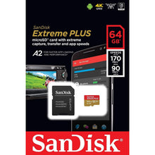Buy Sandisk,SanDisk Extreme PLUS 64 GB microSDXC Memory Card + SD Adapter with A2 App Performance up to 170 MB/s, Class 10, U3, V30 - Gadcet UK | UK | London | Scotland | Wales| Near Me | Cheap | Pay In 3 | Flash Memory Cards