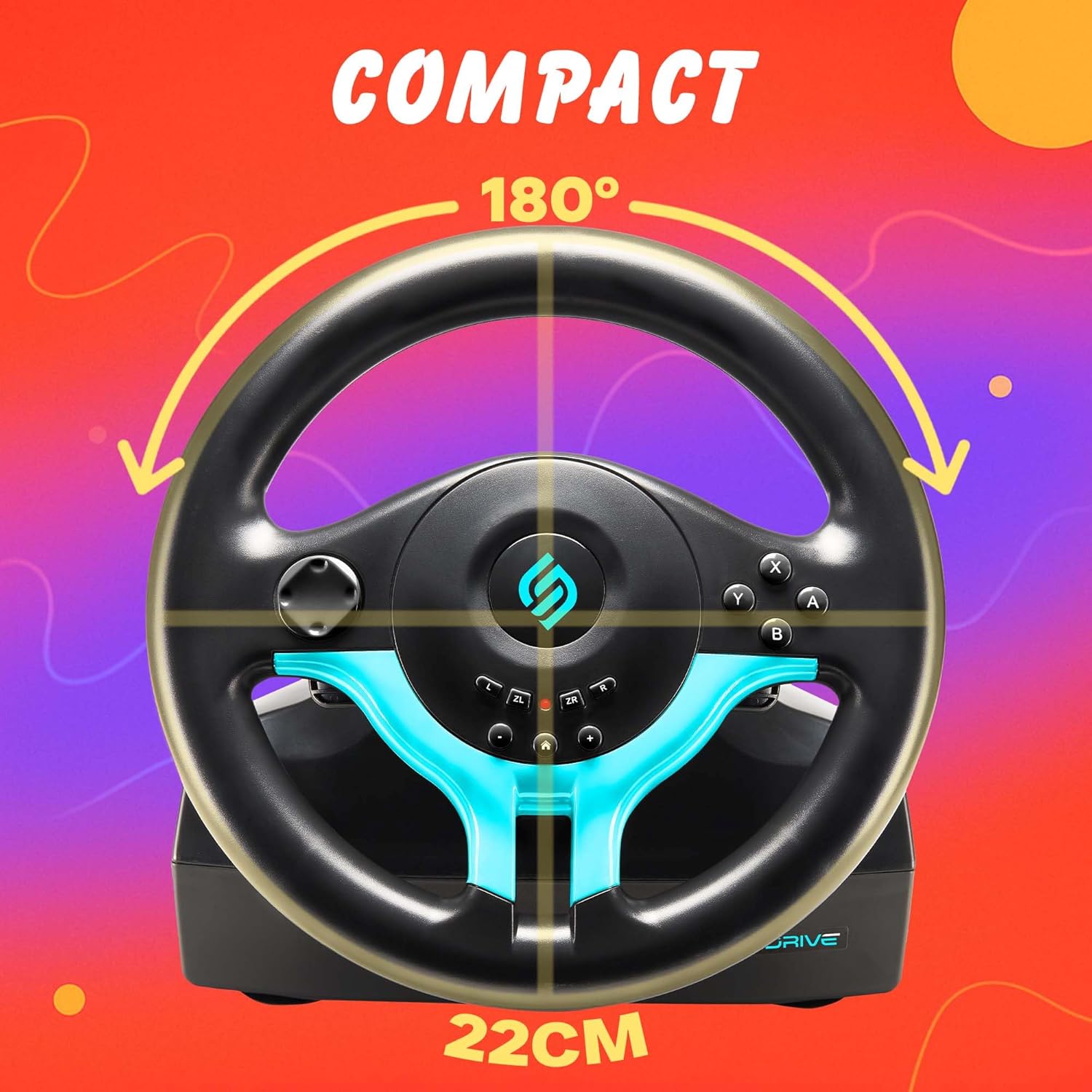 Buy Subsonic,Subsonic Superdrive SV250-S Steering Wheel & Pedals – Blue Edition (For Switch) - Gadcet UK | UK | London | Scotland | Wales| Near Me | Cheap | Pay In 3 | Game Racing Wheels