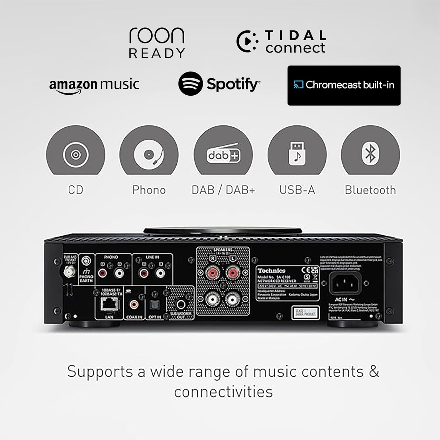 Buy Technics,Technics SA-C600 Network CD Receiver - Black - Gadcet UK | UK | London | Scotland | Wales| Near Me | Cheap | Pay In 3 | Stereo Systems