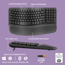Logitech Wave Keys Wireless Ergonomic Keyboard – Graphite (UK English QWERTY)