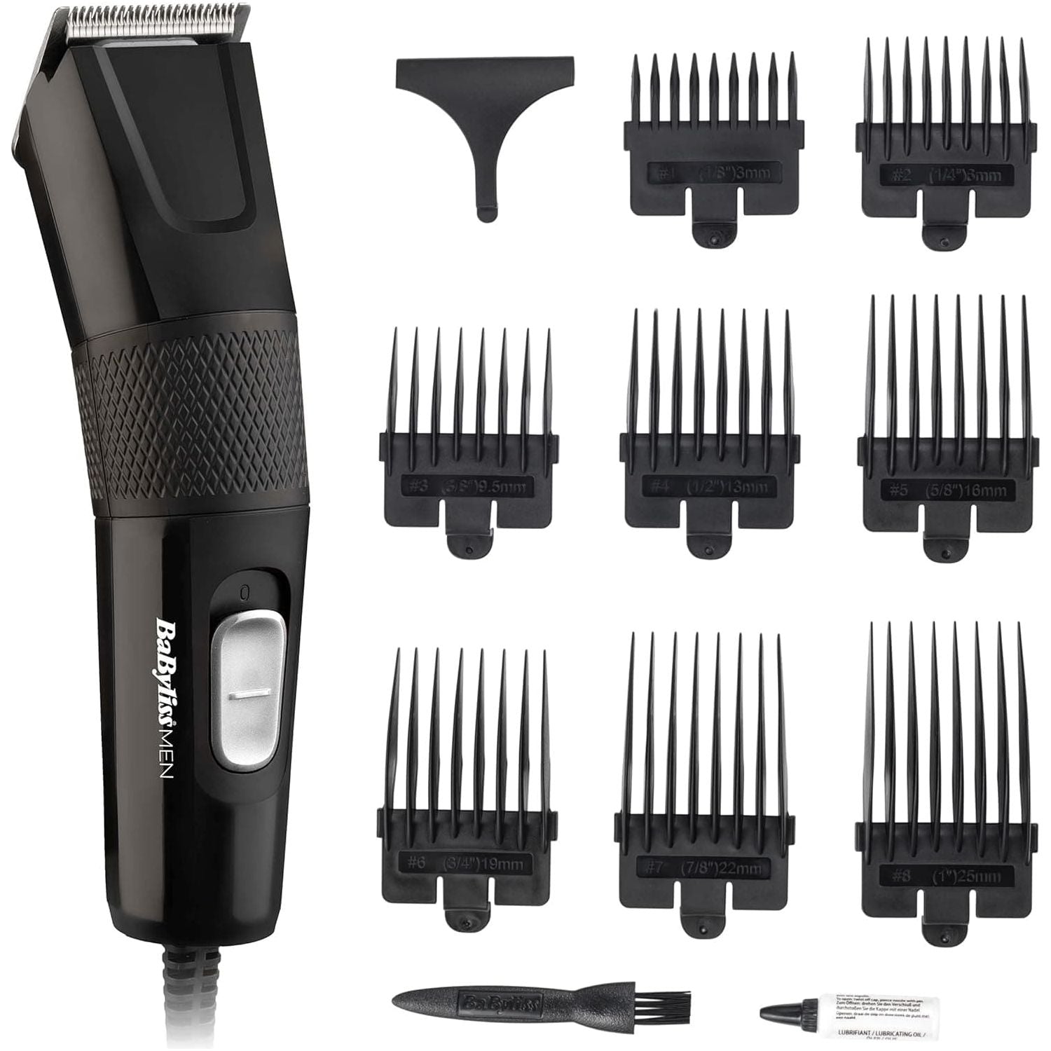 Buy Babyliss,Babyliss 7755U Men Hair Clipper, Diamond Sharp Stainless Steel Blades, 8 Comb Guides, Mains Powered, Hair Styles at Home, Comb Included, Smooth & Precise, Black - Gadcet UK | UK | London | Scotland | Wales| Near Me | Cheap | Pay In 3 | Shaving & Grooming