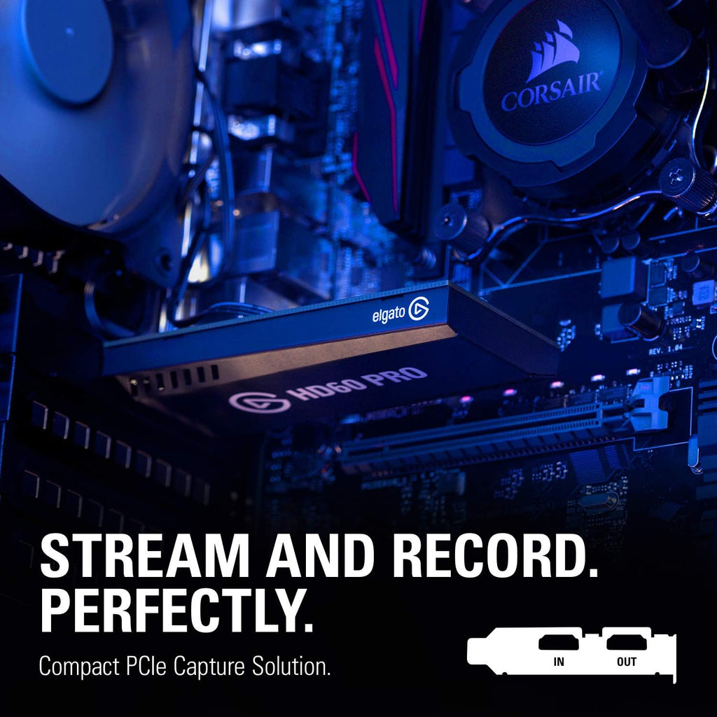 Elgato HD60 Pro Capture Card – 1080p60 PCIe Capture, Low-Latency, PS5 ...