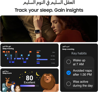 Samsung Galaxy Fit3 – Light & Sleek Fitness Band, 13-Day Battery, 100+ Exercises, Sleep Tracking, Dark Gray (Black)