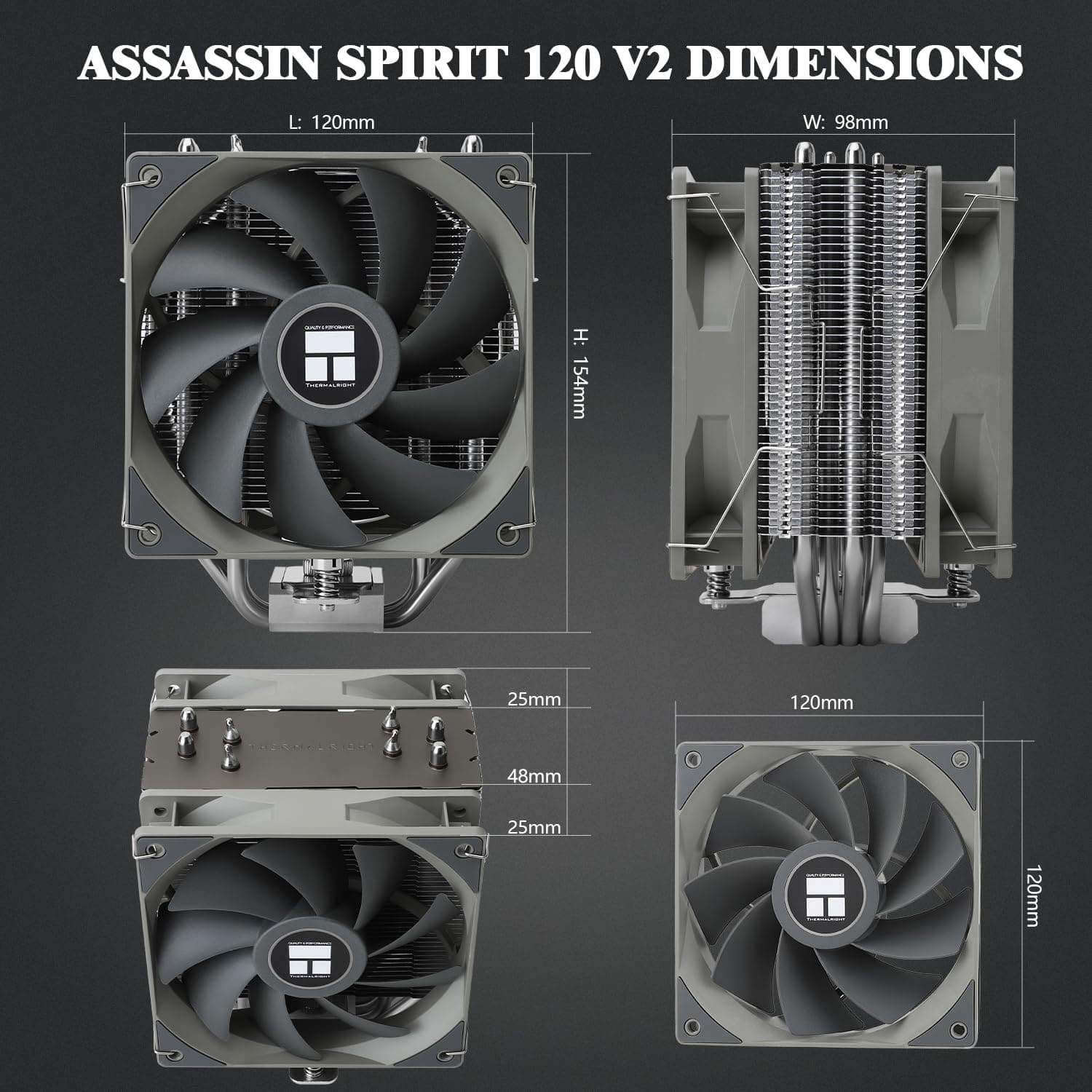 Buy Thermalright,Thermalright Assassin Spirit 120 V2 Plus CPU Air Cooler - Gadcet UK | UK | London | Scotland | Wales| Ireland | Near Me | Cheap | Pay In 3 | Computer System Cooling Parts