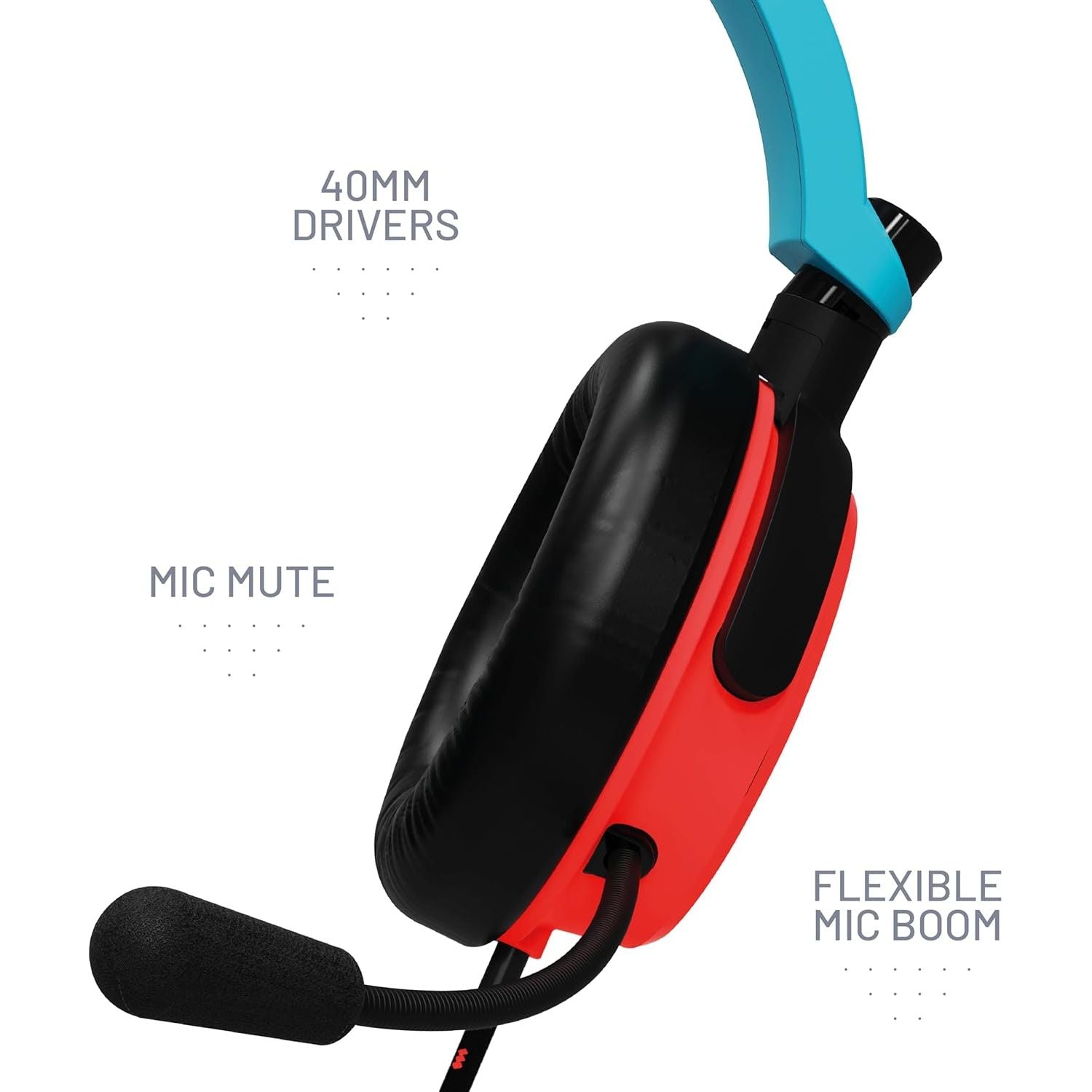 Buy STEALTH,STEALTH C6-100 Over-Ear Gaming Headset - Neon Red & Blue, Compatible with PS4/PS5, Xbox, Switch, PC, Flexible Mic, 3.5mm Jack, 1.5m Cable - Gadcet UK | UK | London | Scotland | Wales| Near Me | Cheap | Pay In 3 | Headphones & Headsets