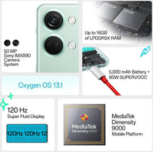 OnePlus Nord 3 5G 256GB Smartphone – 16GB RAM, 6.74" 120Hz AMOLED, Dimensity 9000, 50MP OIS Camera, 80W SUPERVOOC – Misty Green