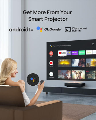 Buy XGIMI,XGIMI Aura 4K UHD Ultra Short Throw Projector for Home Theater I 1800 ISO Lumens HDR10 Integrated 60W Harman Kardon Speaker I Android TV 10.0 I Wireless Casting - Gadcet UK | UK | London | Scotland | Wales| Near Me | Cheap | Pay In 3 | Projectors