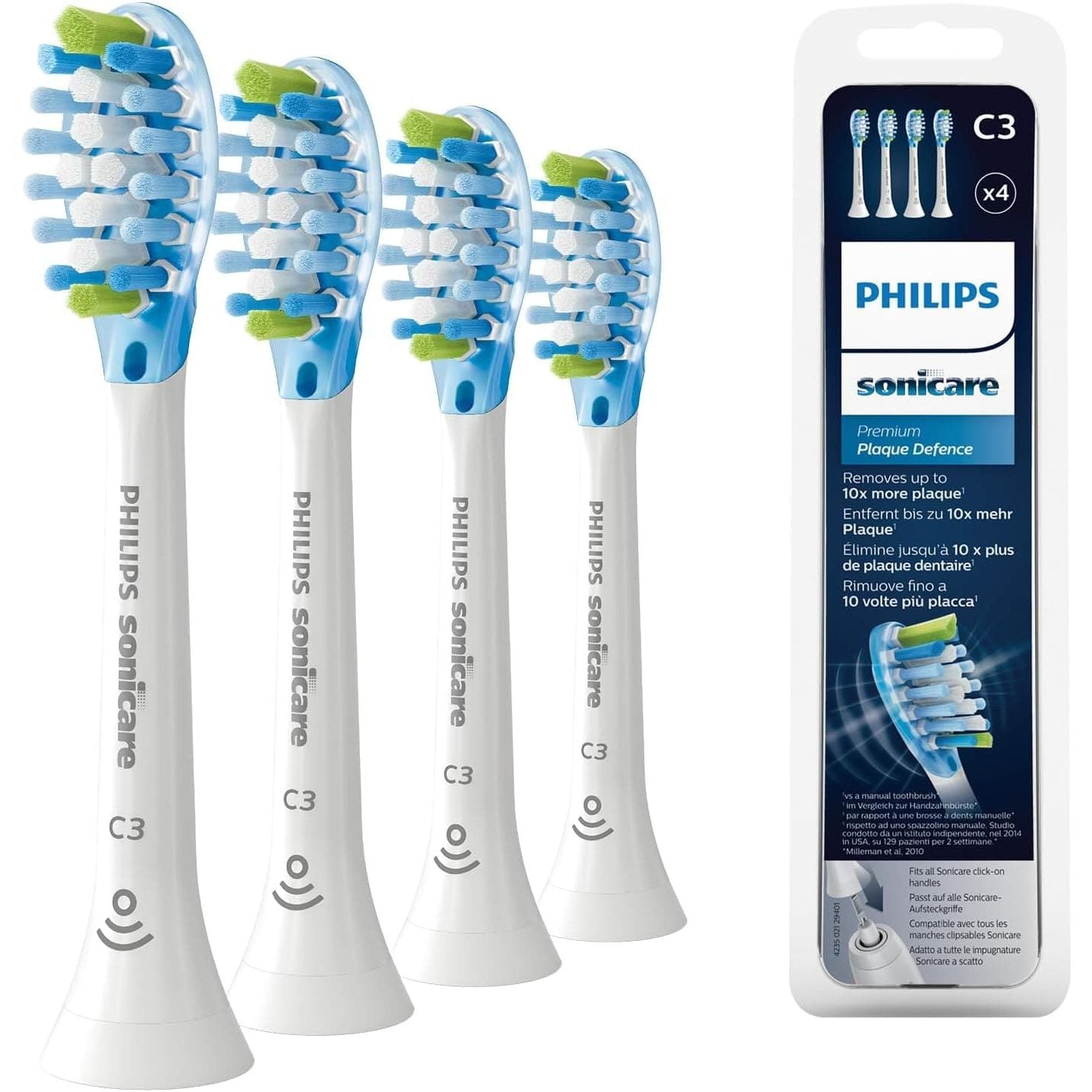Buy Philips Hue,Philips Sonicare Original C3 Premium Plaque Defence Standard Sonic Toothbrush Heads - 4 Pack in White (Model HX9044/17) - Gadcet UK | UK | London | Scotland | Wales| Near Me | Cheap | Pay In 3 | Health & Beauty