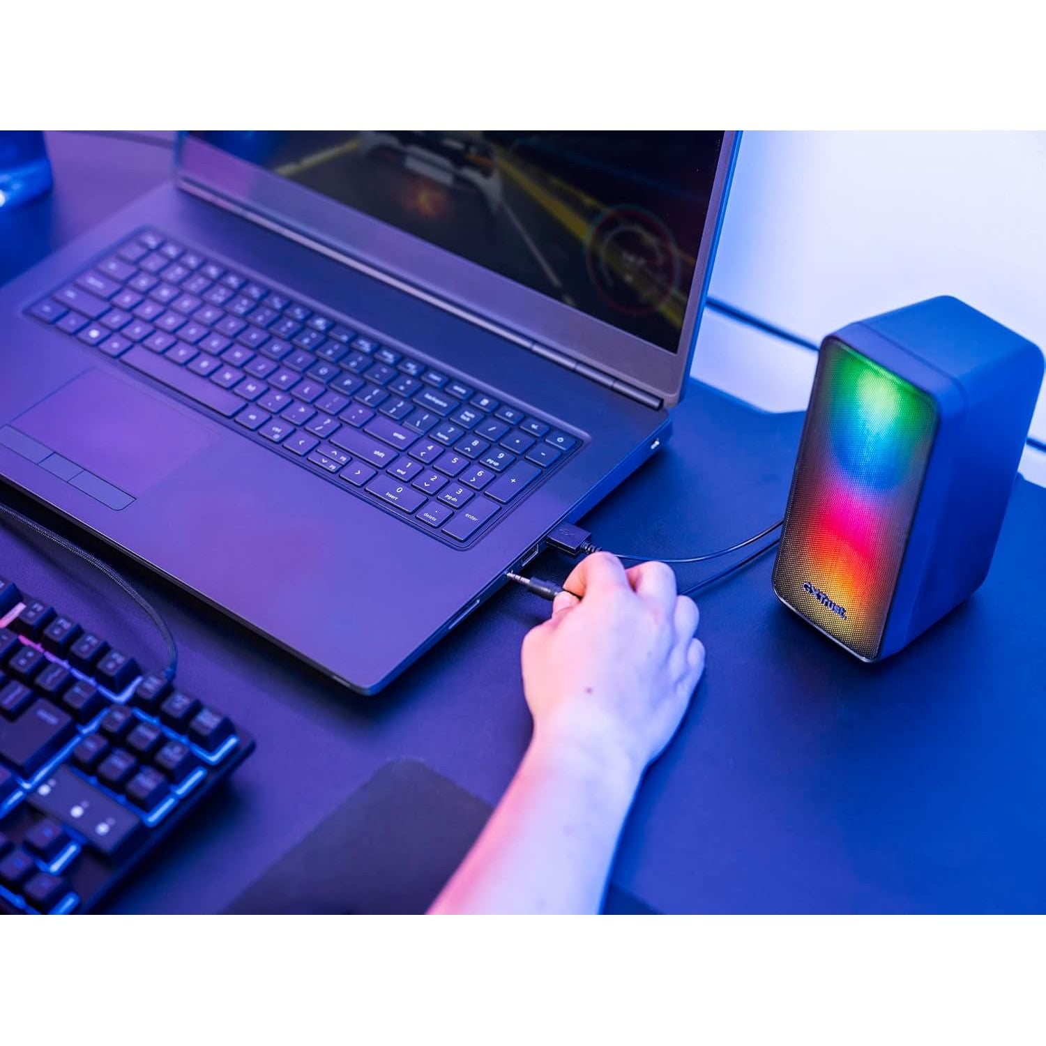 Buy RGB,Trust Gaming GXT 611 Wezz 2.0 PC Speakers, 12W, RGB Lighting, Volume Control, AUX & USB, Stereo Speakers for Desktop & Laptop - Black - Gadcet UK | UK | London | Scotland | Wales| Near Me | Cheap | Pay In 3 | Speakers