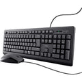 Buy Trust,Trust Taro Wired Keyboard & Mouse Set - Full-Size, Spill-Resistant, Quiet, USB Plug & Play, QWERTY UK Layout - Black - Gadcet UK | UK | London | Scotland | Wales| Near Me | Cheap | Pay In 3 | Keyboard & Mouse
