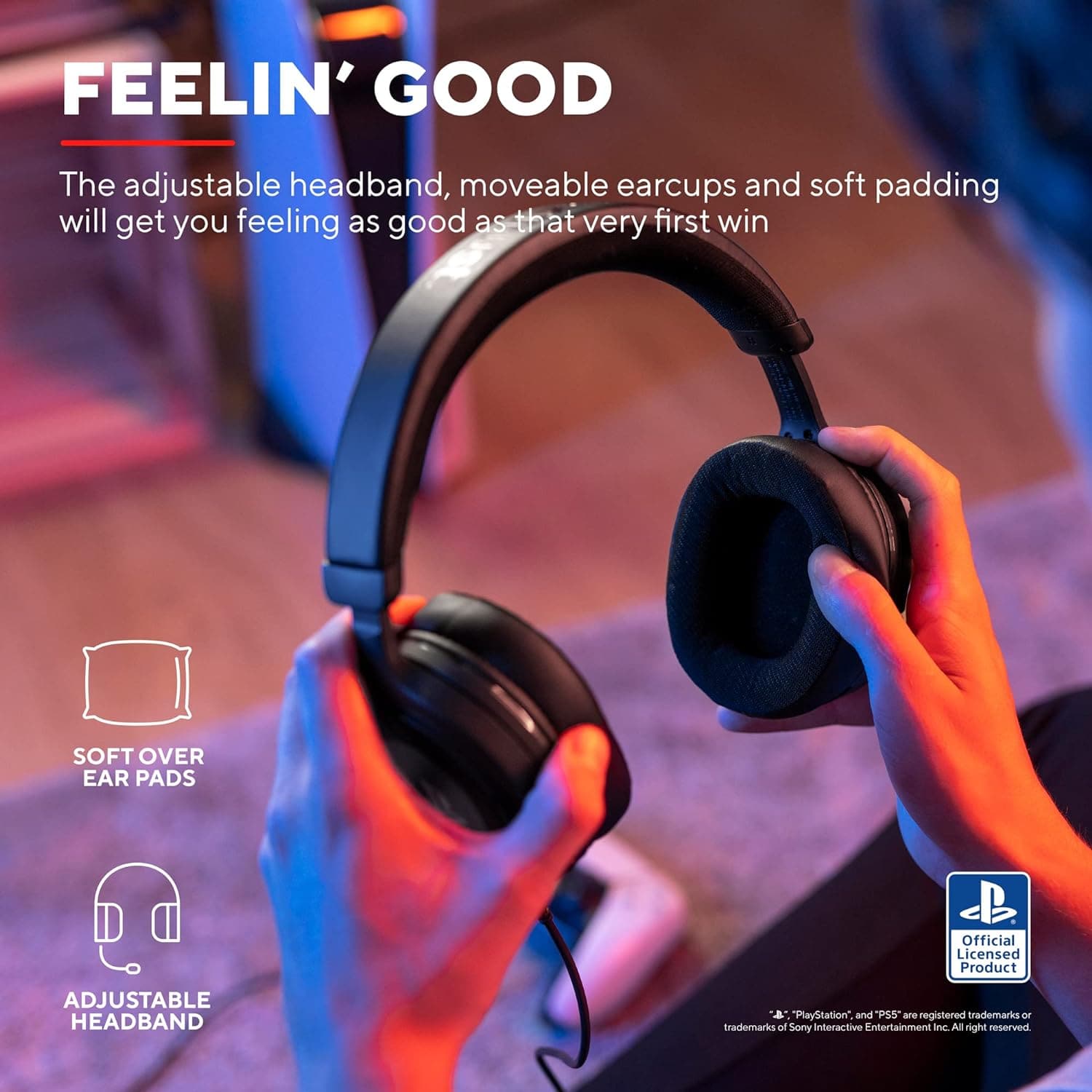Buy Trust Gaming,Trust Gaming GXT 498 Forta [Officially Licensed for PlayStation 5] Sustainable Gaming Headset for PS5 / PS4, 1.2m Cable, 50mm Drivers, Detachable Microphone, Wired Over-Ear Headphones - Black - Gadcet UK | UK | London | Scotland | Wales| Ireland | Near Me | Cheap | Pay In 3 | Headphones & Headsets