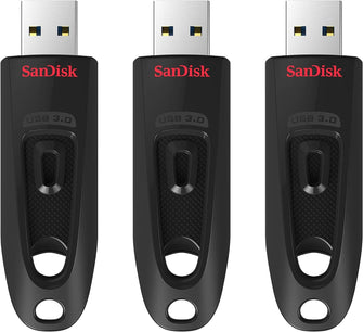 Buy SanDisk,SanDisk Ultra 64GB USB Flash Drive USB 3.0 up to 130MB/s Read - Pack of 3 - Gadcet UK | UK | London | Scotland | Wales| Near Me | Cheap | Pay In 3 | USB Flash Drives