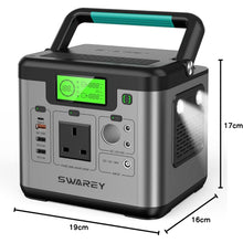 SWAREY S500 Portable Power Station – 518Wh / 500W (1000W Surge)