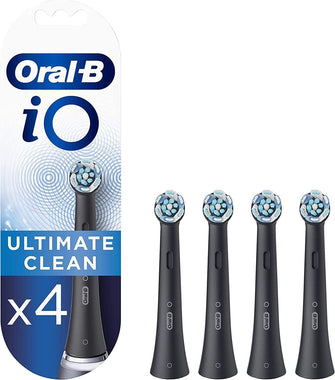 Buy Oral-B,Oral-B iO Ultimate Clean Electric Toothbrush Head, Twisted & Angled Bristles for Deeper Plaque Removal, Pack of 4 Toothbrush Heads, Black - Gadcet UK | UK | London | Scotland | Wales| Near Me | Cheap | Pay In 3 | Toothbrushes
