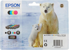 Buy Epson,Epson C13T26164010 26 Multipack Polar Bear Ink Cartridge - Black/Cyan/Magenta/Yellow (Pack of 4) - Gadcet.com | UK | London | Scotland | Wales| Ireland | Near Me | Cheap | Pay In 3 | Toner & Inkjet Cartridges