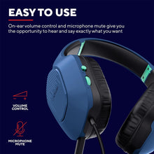 Buy Trust Gaming,Trust Gaming GXT 415B Zirox Lightweight Gaming Headset with 50mm Drivers for PC, Xbox, PS4, PS5, Switch, Mobile, 3.5 mm Jack, 2m Cable, Foldaway Microphone, Over-Ear Wired Headphones - Blue - Gadcet UK | UK | London | Scotland | Wales| Near Me | Cheap | Pay In 3 | Headphones & Headsets
