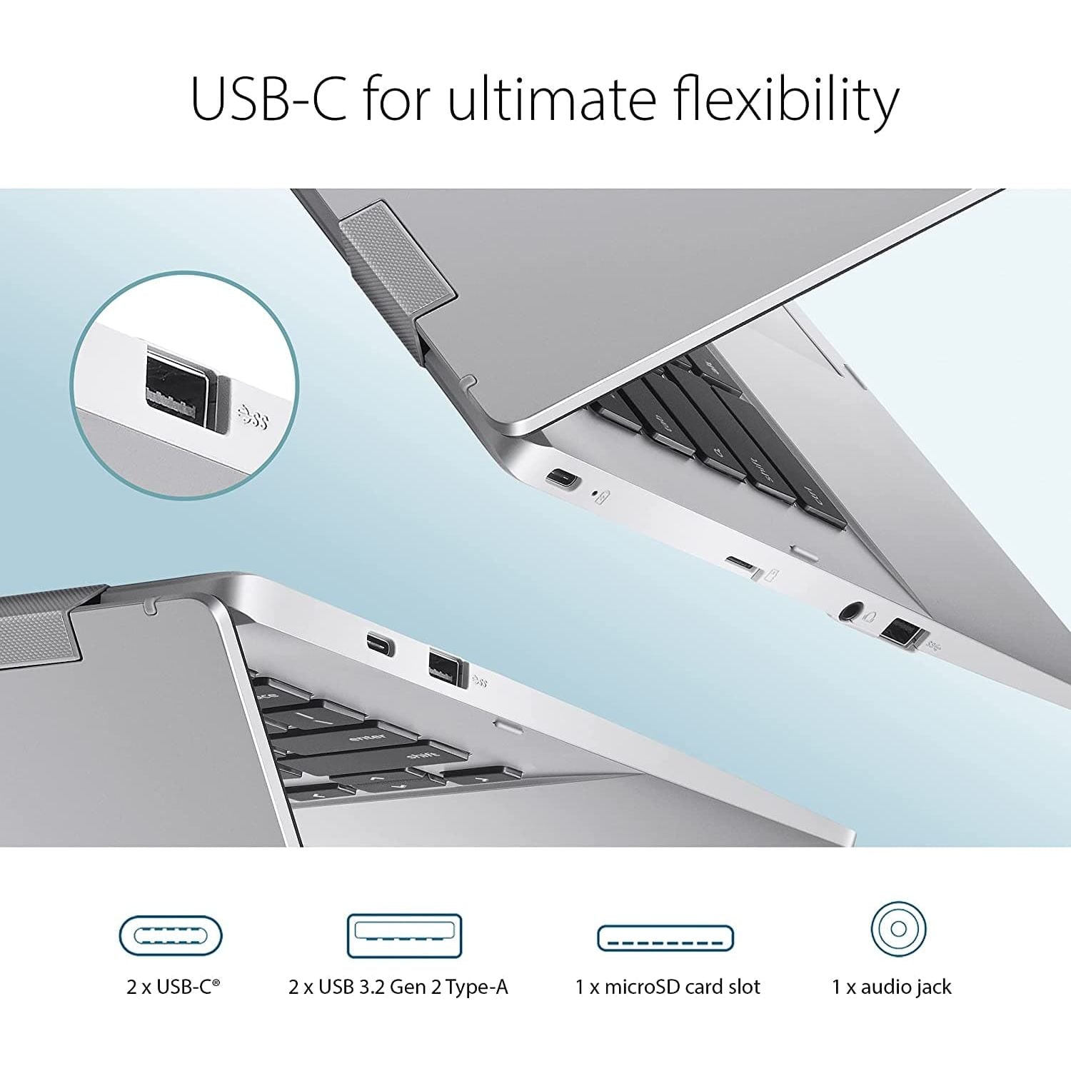 ASUS,Asus Chromebook CX1400CN Intel N3350/BGA 4GB RAM, 64GB Storage eMMC, Chrome OS - Transparent Silver - Gadcet.com