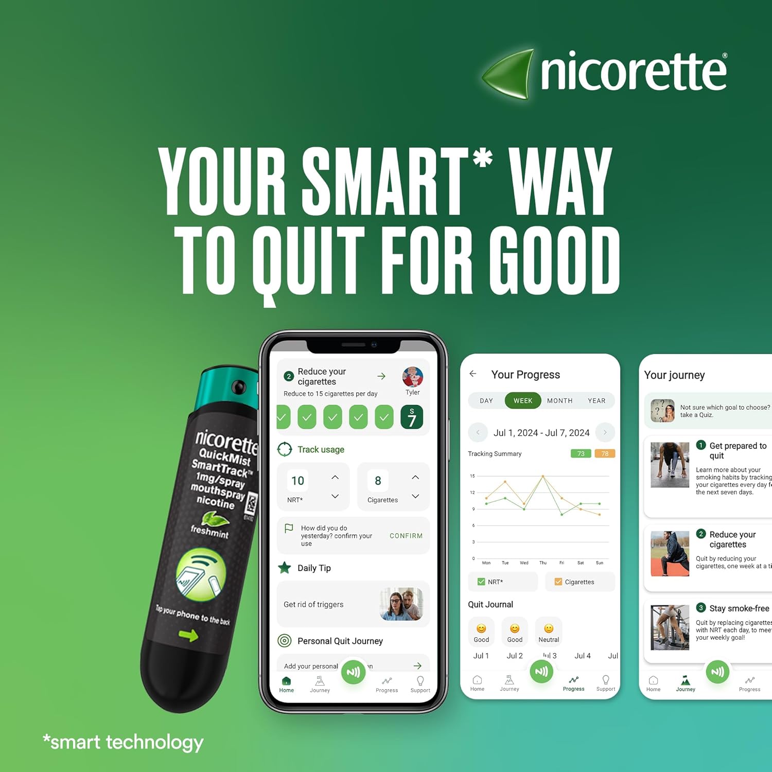 Buy Nicorette,Nicorette QuickMist SmartTrack Freshmint Mouthspray (150 Sprays) - Smoking & Vaping Cessation Aid, Reduces Cravings in 30 Seconds - Gadcet UK | UK | London | Scotland | Wales| Near Me | Cheap | Pay In 3 | Fitness & Nutrition