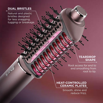 Shark FlexFusion Multi-Styler (HD652SUK) – Hair Dryer & Ceramic Straightener with 5 Attachments, No Heat Damage, Scalp Shield & Storage Case – Cosmic Blush