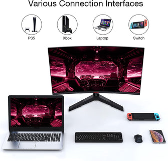 Buy KooRui,KOORUI QHD Curved 27 Inch Monitor - Gadcet.com | UK | London | Scotland | Wales| Ireland | Near Me | Cheap | Pay In 3 | Computer Monitors